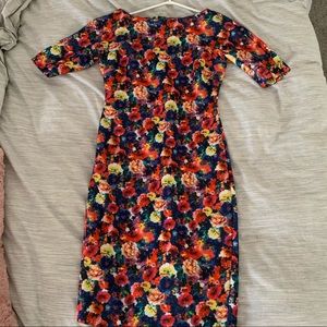 Carmen Marc Valvo Floral Dress